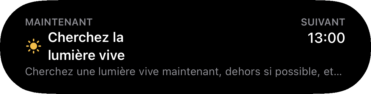 La Dynamic Island dépliée : cherchez la lumière vive, et l'heure à laquelle ça change.